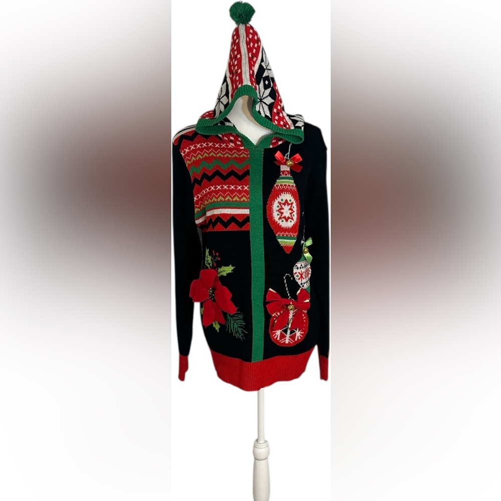 Holiday Black and Red Women's Sweater